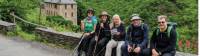 Pilgrims arriving in Conques |  <i>Rob Mills</i>