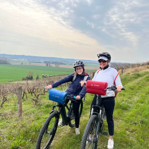 Cycling in the springtime in the Loire Valley, France