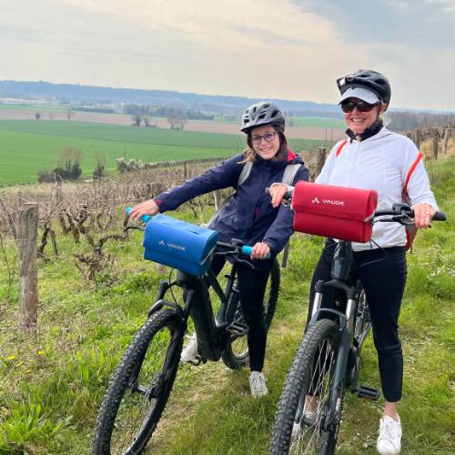 Cycling in the springtime in the Loire Valley, France
