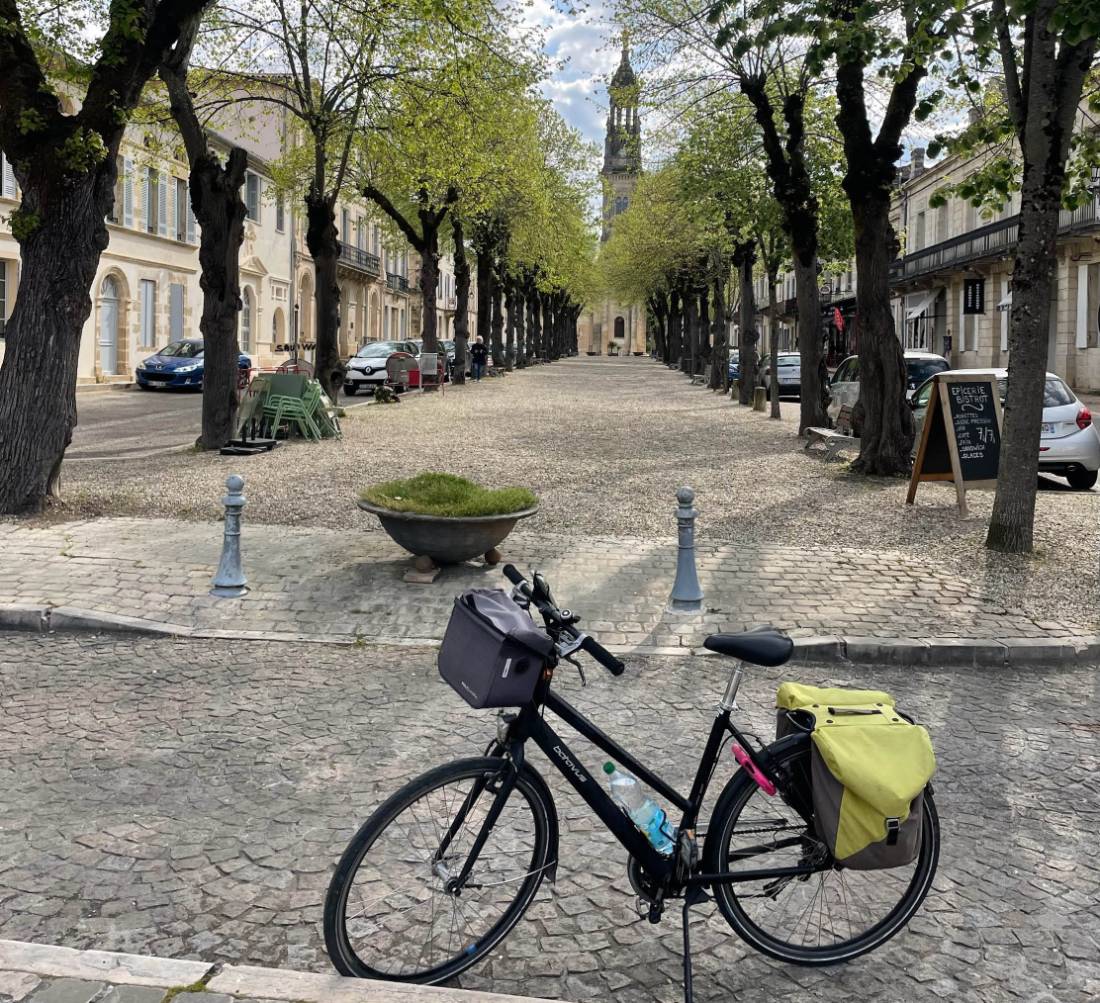 Admiring typical French street scenery on the Bordeaux to Toulouse Cycle |  <i>Joanne Walsh</i>