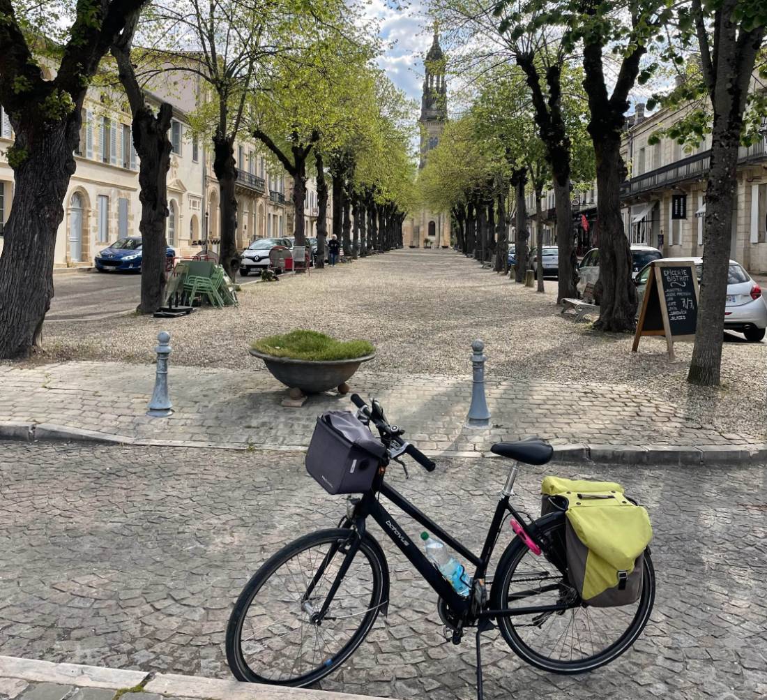 Admiring typical French street scenery on the Bordeaux to Toulouse Cycle |  <i>Joanne Walsh</i>