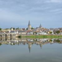 The ancient Roman town Charité-sur-Loire, with view of the church Sainte-Croix-Notre-Dame | Tanya & Rick McDonald