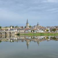 The ancient Roman town Charité-sur-Loire, with view of the church Sainte-Croix-Notre-Dame | Tanya & Rick McDonald