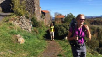 First day on the trail on the Way of St James out of Le Puy en Velay,Kate Baker Hiking the GR65 - the Way of St James in France