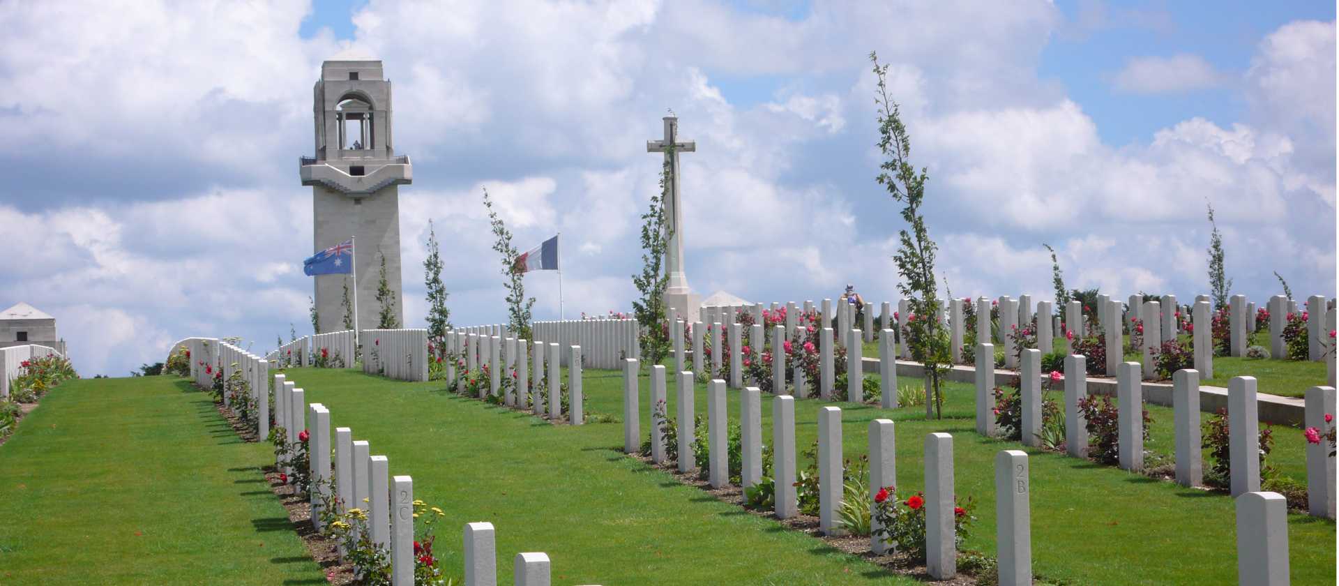 Villers Bretonneux cemetery outside of Fouilloy in the Somme region