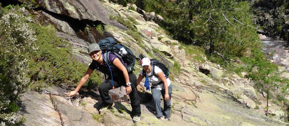 Pausing during a steep ascent on the GR20 |  <i>Gesine Cheung</i>