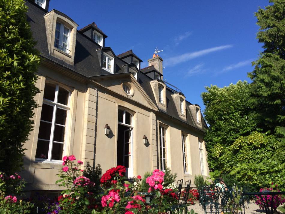 Garden of a 3 star hotel in Bayeux Normandy |  <i>Kate Baker</i>