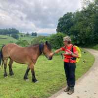 Meeting a charming local on the Le Puy Camino | Hilda Olivier