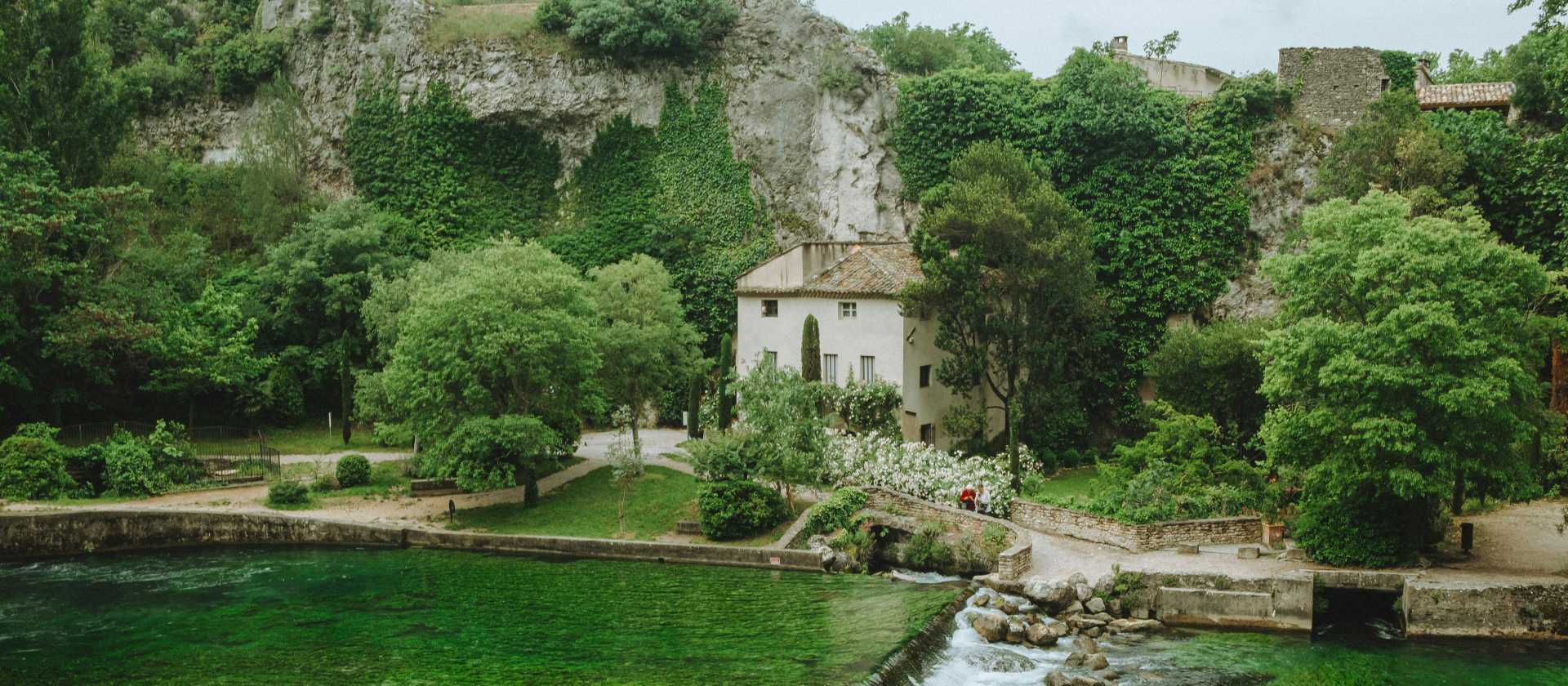 Lush greenery in L'Isle-sur-la-Sorgue, France | Chelsea Essig
