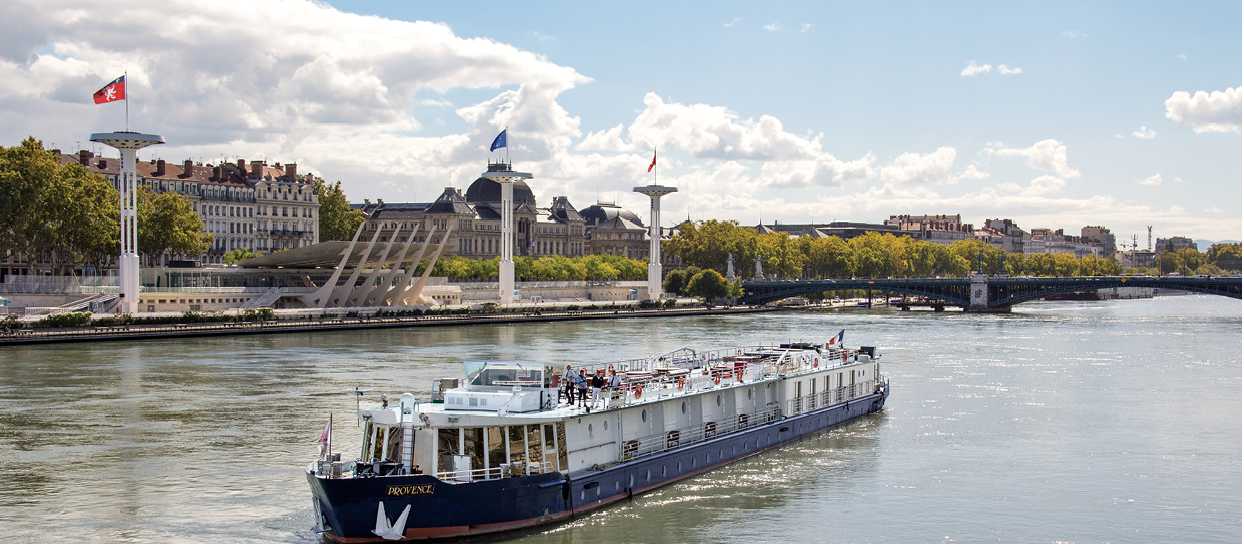 MS Provence cruising through Lyon, France
