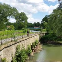 Cycling near Esbly, Champagne