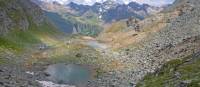 Group on the Tour de Monte Rosa Walk navigating a steep section | Andrew Bain