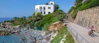 Cycling past cosy beaches on the Lungomare Europa cycleway on the Ligurian coast | Andrew Bain