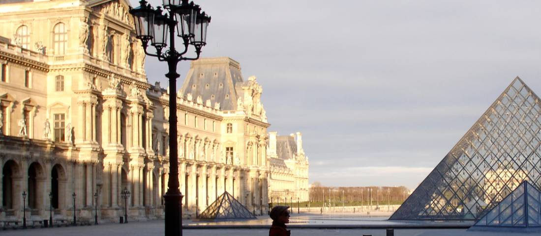 Cyclist at the Louvre in Paris |  <i>Kate Baker</i>