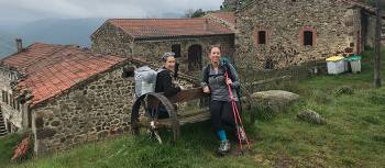 Stopping for rest beside stone buildings during the Camino |  <i>Allie Peden</i>