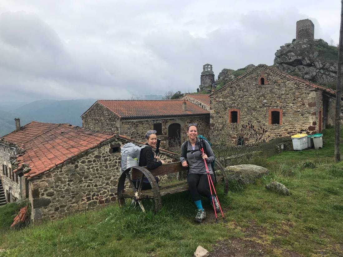 Stopping for rest beside stone buildings during the Camino |  <i>Allie Peden</i>
