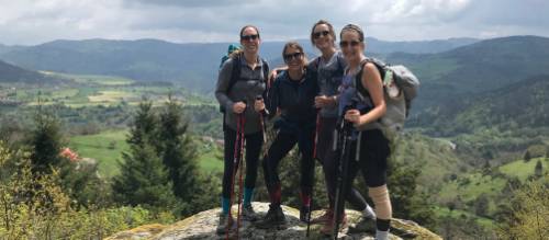 Very happy Camino walkers in France | <i>Allie Peden</i>