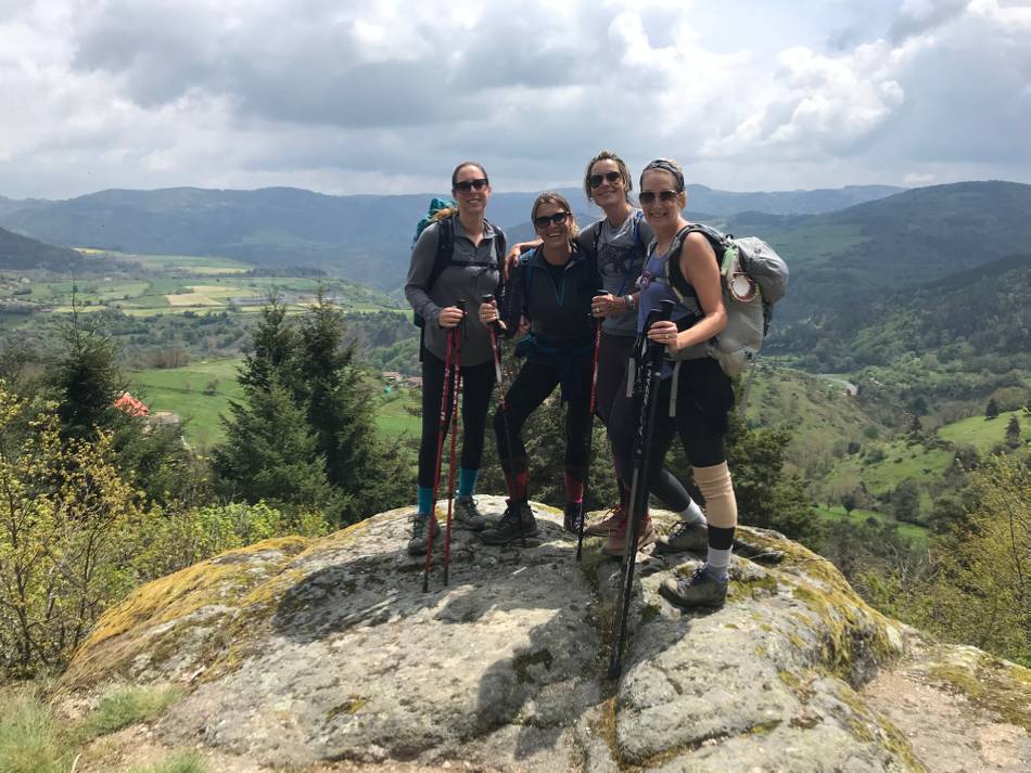 Very happy Camino walkers in France |  <i>Allie Peden</i>