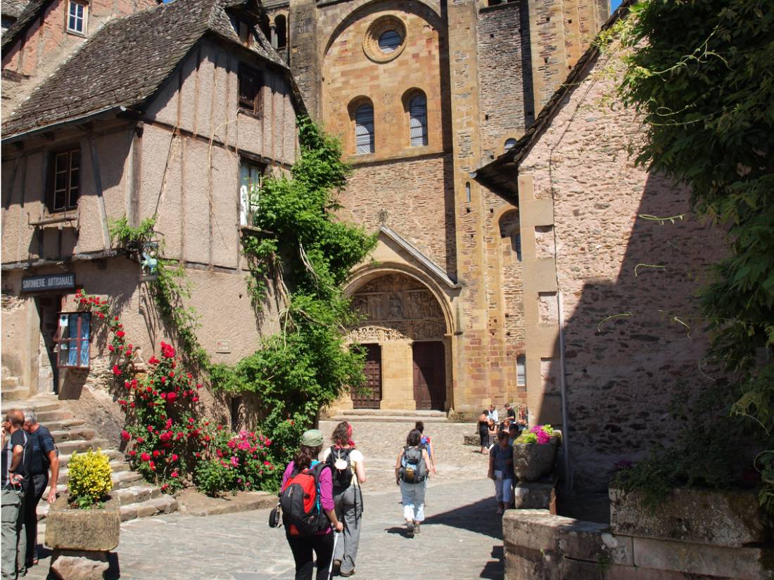 Wandering through the village of Conques