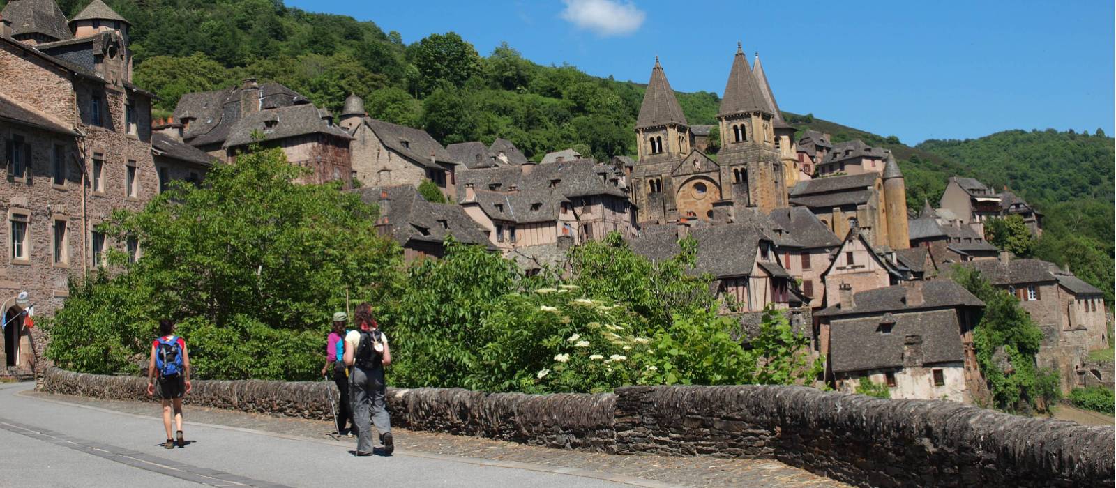 Wandering through the village of Conques