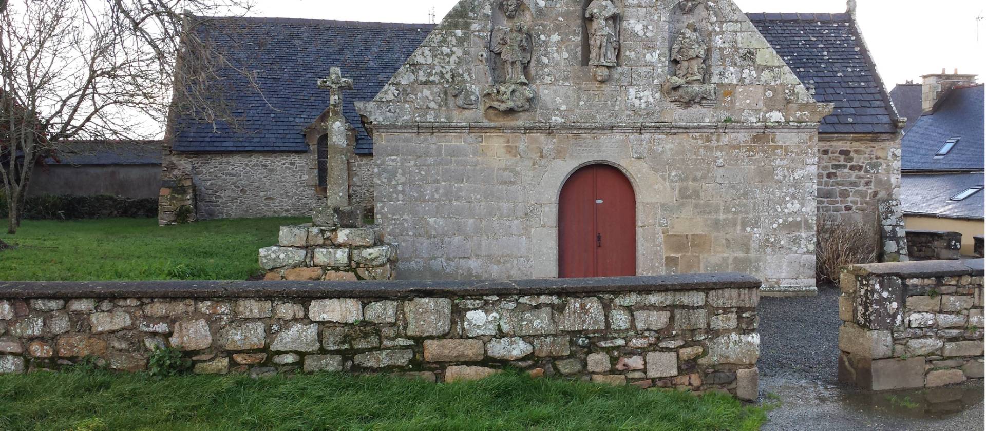 Stone carved building in Brittany