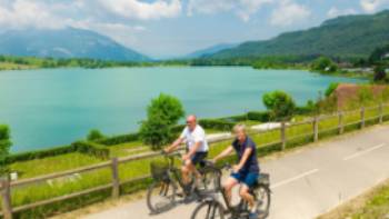 Pretty scenery along the Rhone River cycleway in the Savoy region