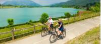 Pretty scenery along the Rhone River cycleway in the Savoy region