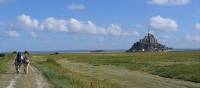 Walking towards Mont Saint Michel