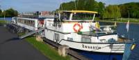 The Zwaantje docked with bikes ready