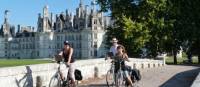 Cycling at Chambord chateaux in the Loire Valley