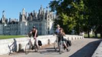 Cycling at Chambord chateaux in the Loire Valley