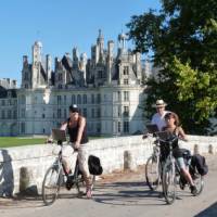 Cycling at Chambord chateaux in the Loire Valley