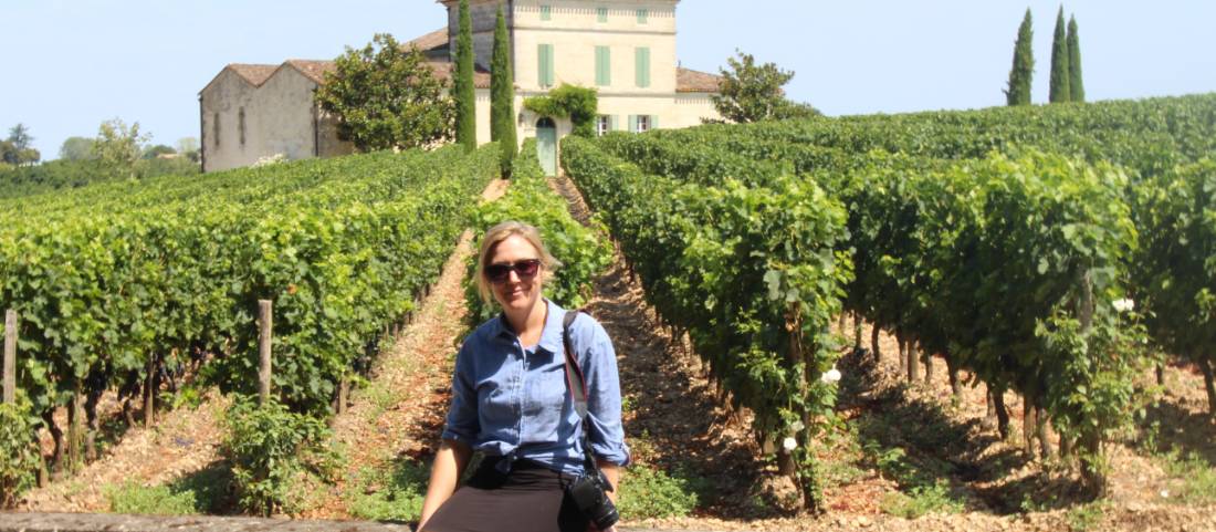 Sitting by a chateau in Bordeaux |  <i>Jaclyn Lofts</i>