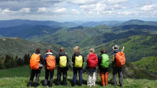 Contemplating the view in Ardeche