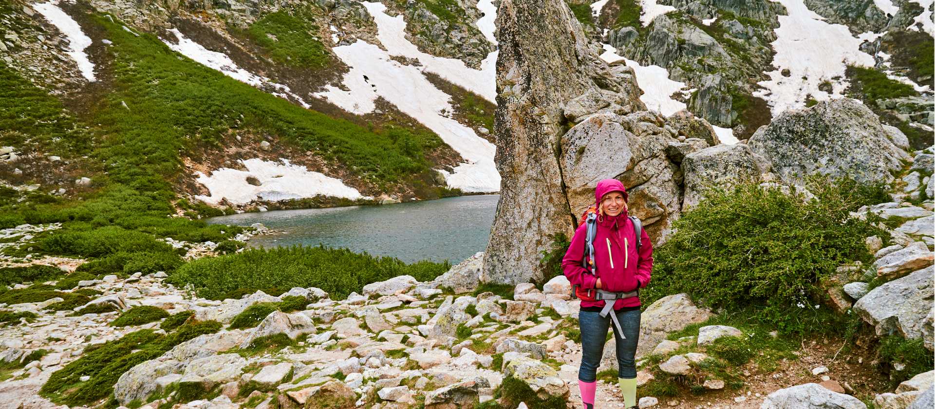Happily hiking the GR20 trail on Corsica