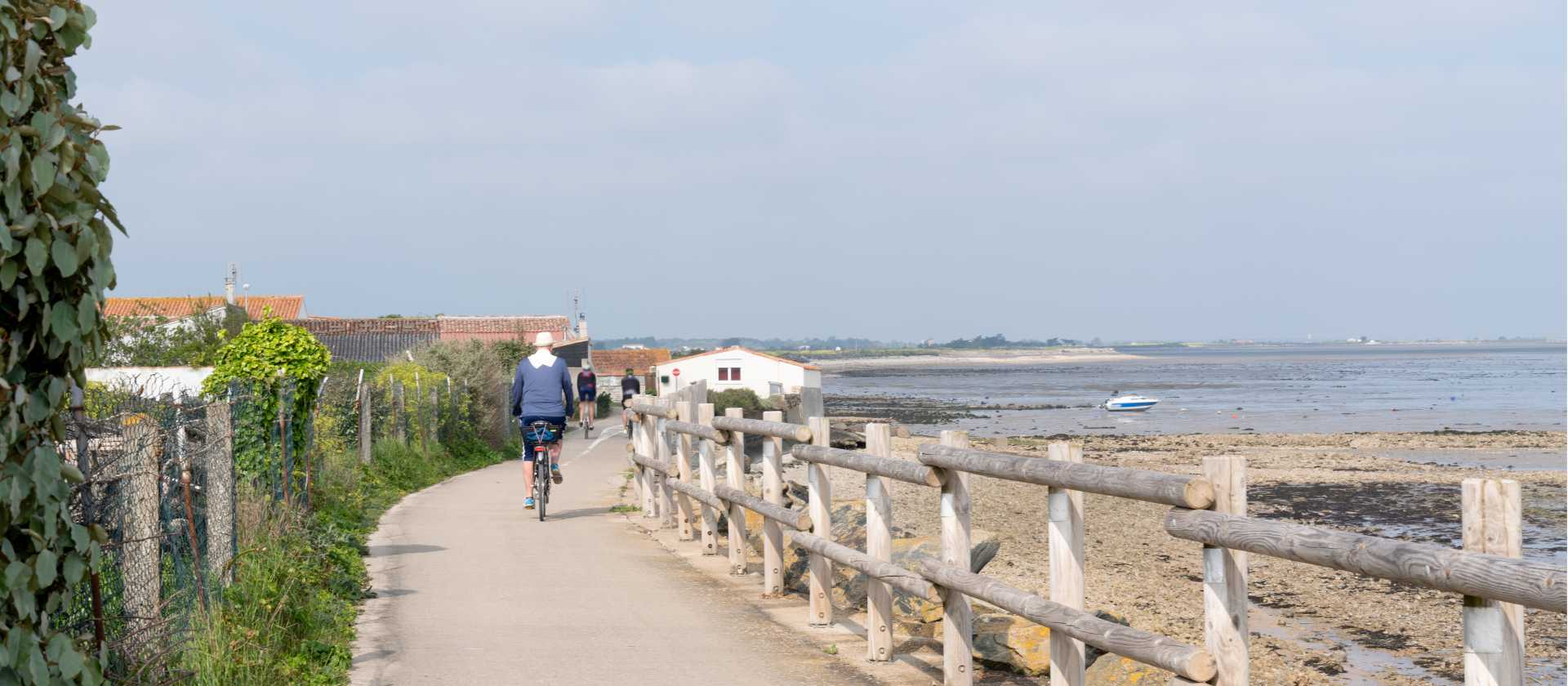 Cycling by the seaside in France