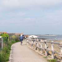 Cycling by the seaside in France