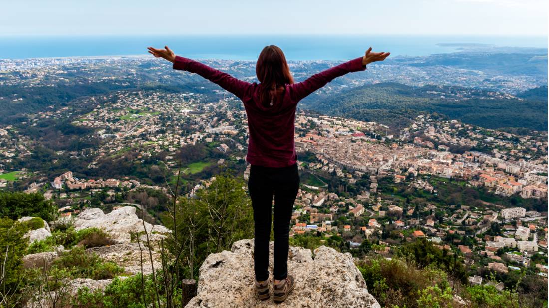Spectacular view over Vence in the French Riviera