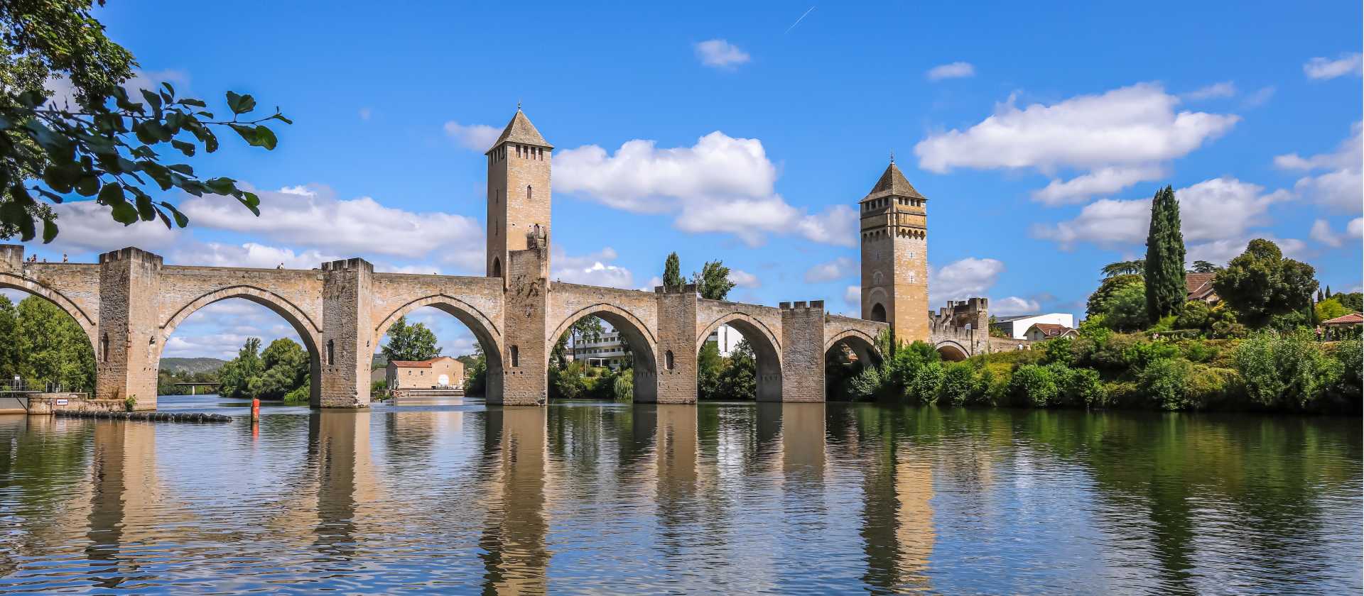 Impressive Valentre Bridge near Cahors in France