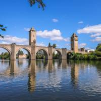 Impressive Valentre Bridge near Cahors in France