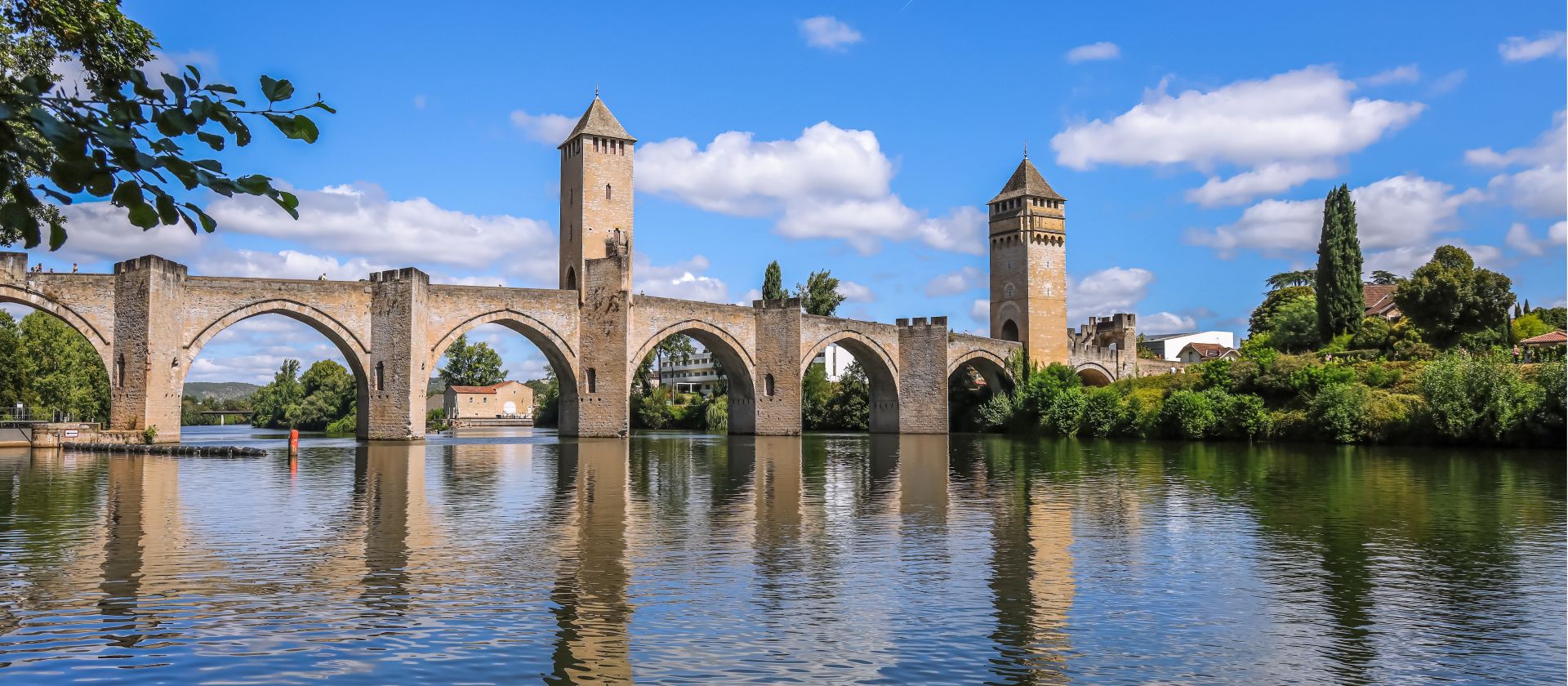 Impressive Valentre Bridge near Cahors in France