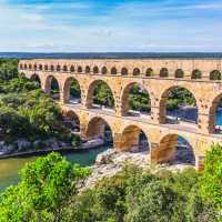 Incredible aqueduct Pont du Gard in Provence