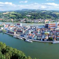 Passau in the southeast of Germany is located at the Austrian border at the confluence of the Danube, Inn and Ilz rivers.