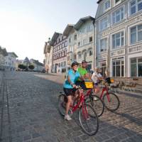 Cycling through the town of Bad Tölz