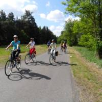 Cyclists enjoying the flat roads during our Berlin Bike & Barge trip