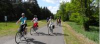Cyclists enjoying the flat roads during our Berlin Bike & Barge trip