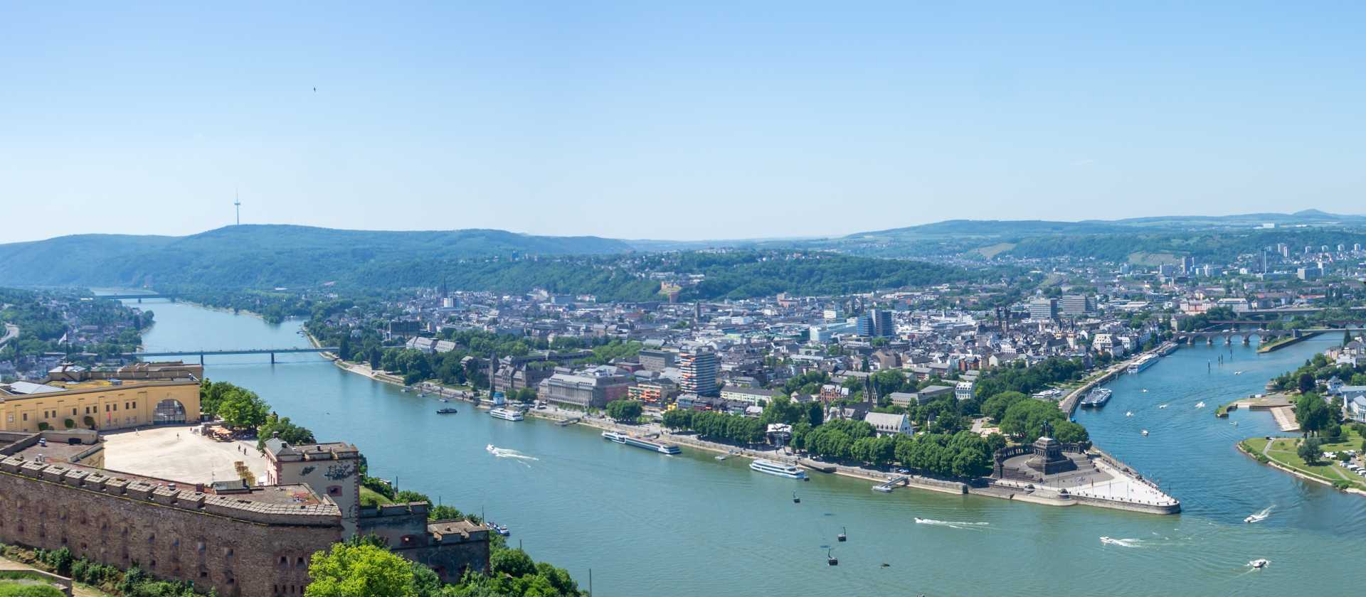 Panoramic view of the city of Koblenz