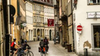 Cycling through historic Bamberg