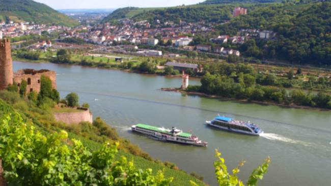 Discover Ehrenfels Castle near Rüdesheim on our Rhine Valley Bike & Barge in Germany