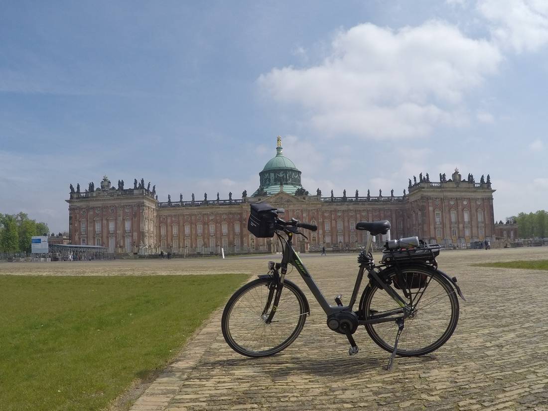 Electric bike in front of Potsdam University, Germany |  <i>Brad Atwal</i>